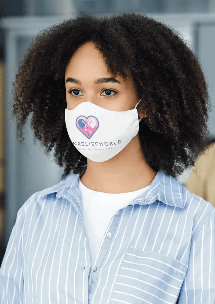 sublimated face mask mockup featuring a young curly haired woman 44063 r el2